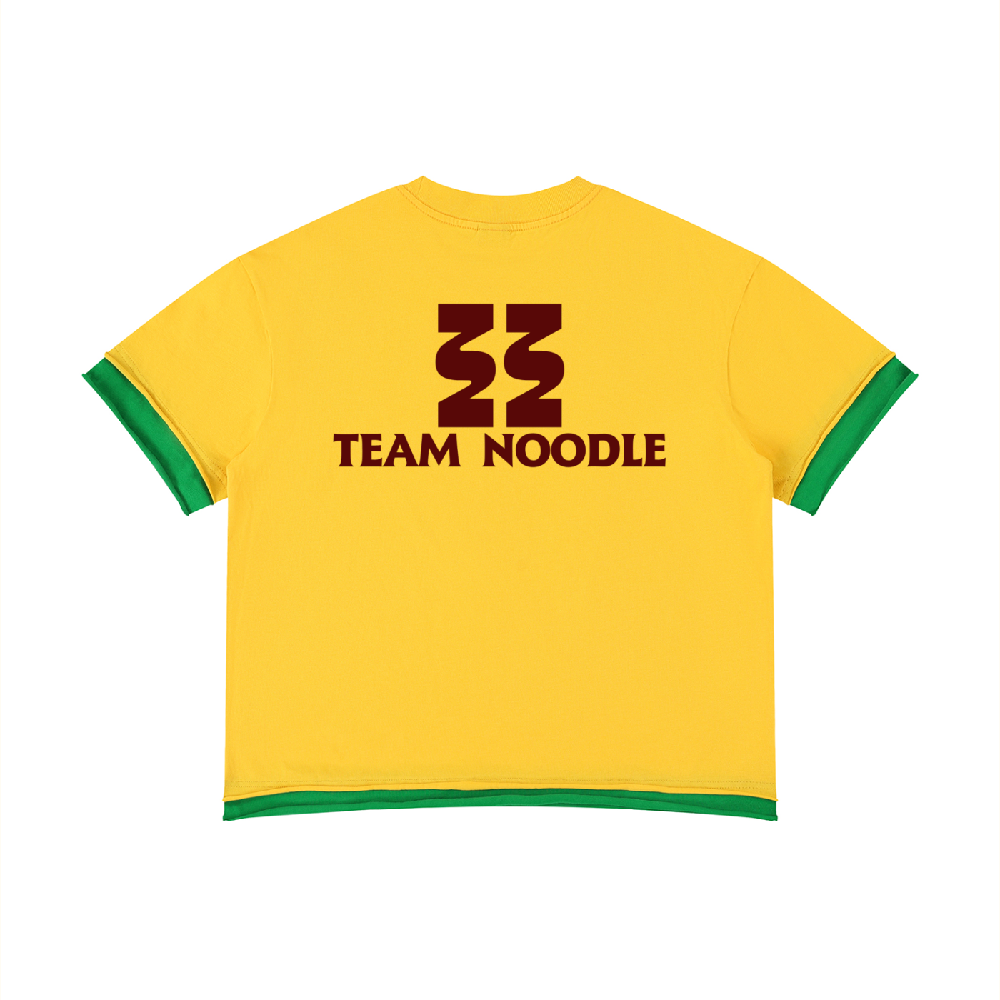 Team Noodle Unisex Boxy Color Block T-Shirt