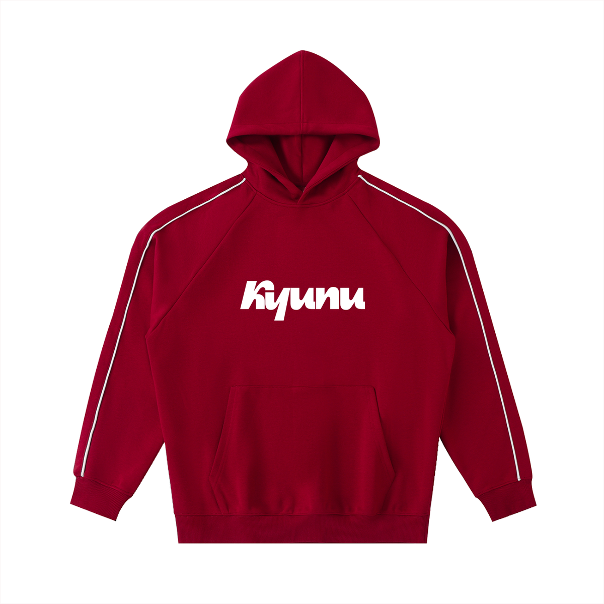 Contrast Piping Raglan Hoodie