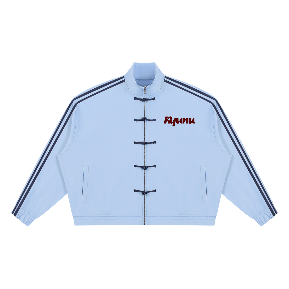 Unisex Boxy Stand Collar Full Zip Jacket