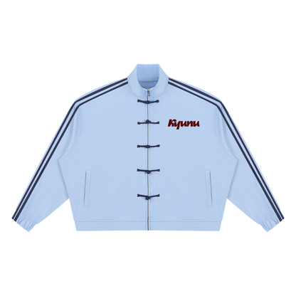 Unisex Boxy Stand Collar Full Zip Jacket