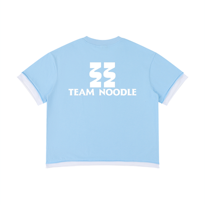 Team Noodle Unisex Boxy Color Block T-Shirt