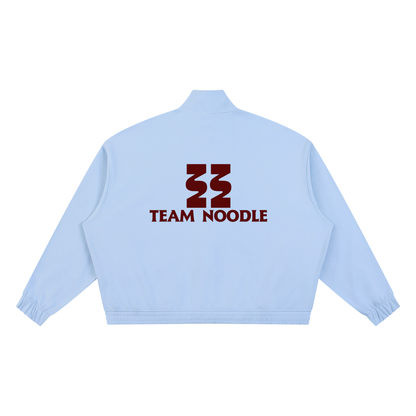 Unisex Boxy Stand Collar Full Zip Jacket