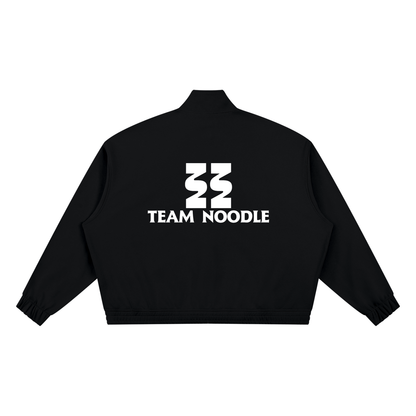 Unisex Boxy Stand Collar Full Zip Jacket