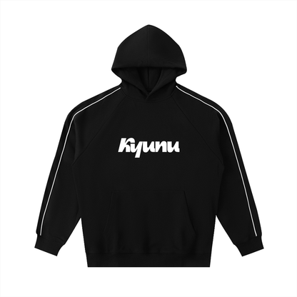 Contrast Piping Raglan Hoodie