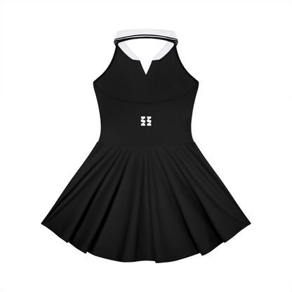 KYUNU Women's Collared Halter A-Line Tennis Dress