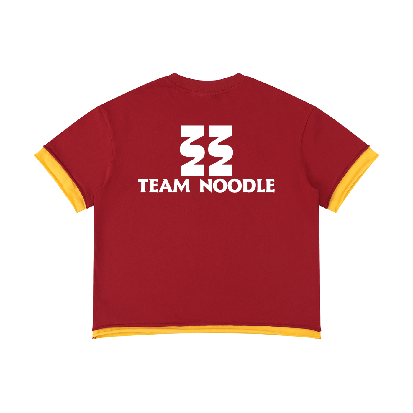 Team Noodle Unisex Boxy Color Block T-Shirt