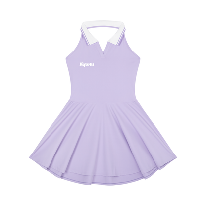 KYUNU Women's Collared Halter A-Line Tennis Dress