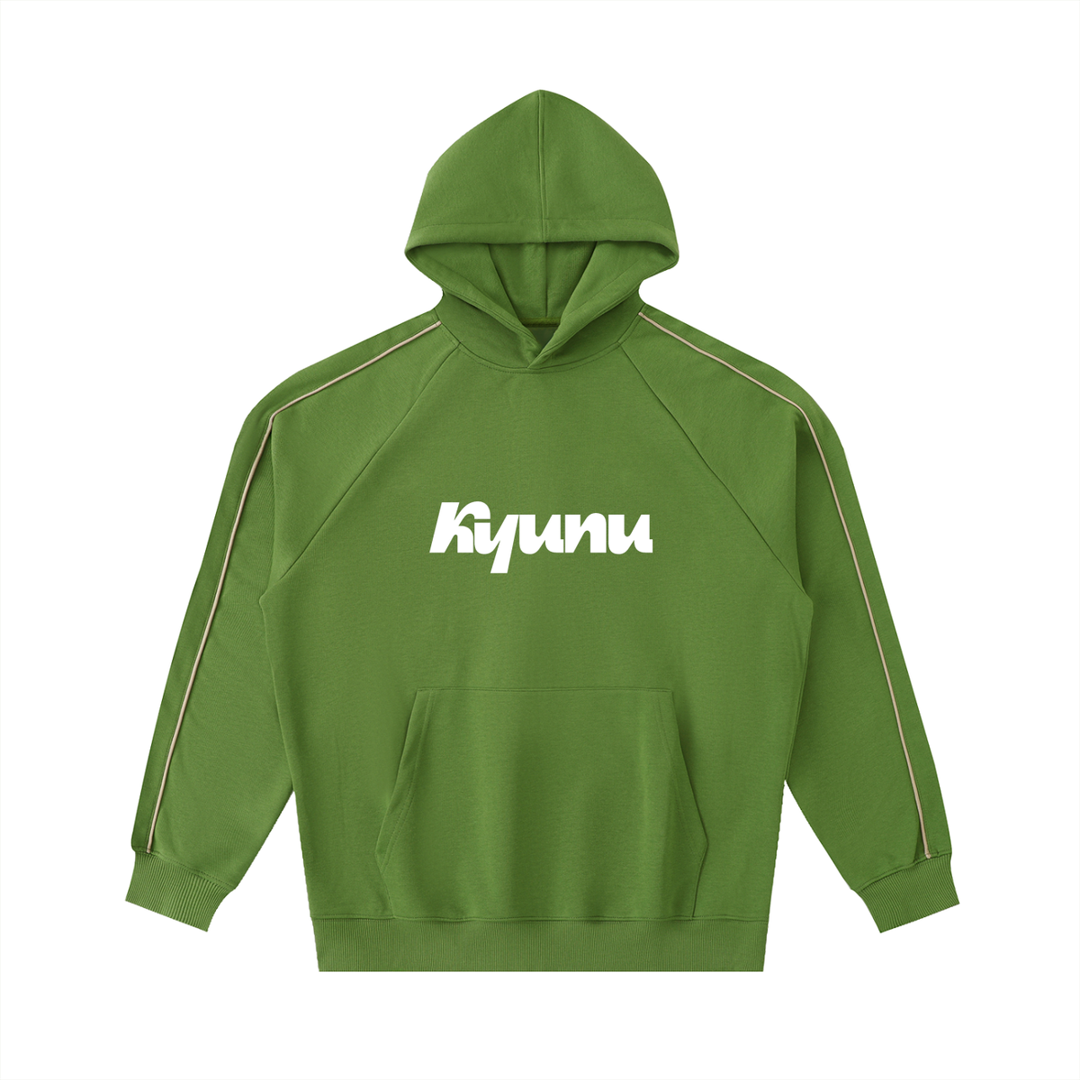 Contrast Piping Raglan Hoodie