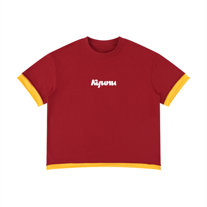 Team Noodle Unisex Boxy Color Block T-Shirt