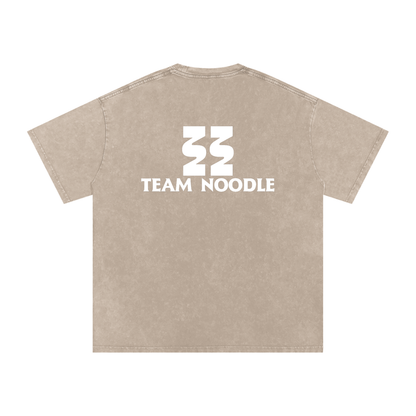 Snow Washed Oversized Cotton T-Shirt