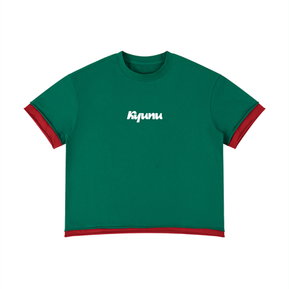 Team Noodle Unisex Boxy Color Block T-Shirt