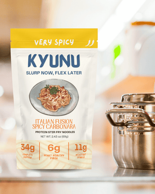 Italian Fusion Spicy Carbonara Stir Fry Noodles
