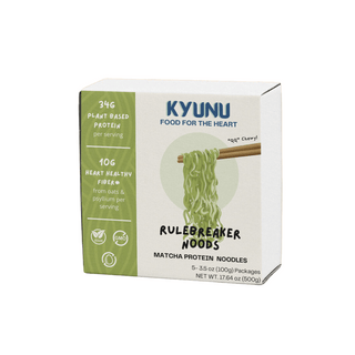 KYUNU Rulebreaker Protein Noods, Matcha flavor box on white background