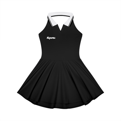 KYUNU Women's Collared Halter A-Line Tennis Dress