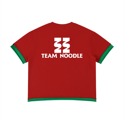 Team Noodle Unisex Boxy Color Block T-Shirt
