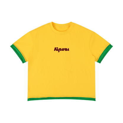 Team Noodle Unisex Boxy Color Block T-Shirt
