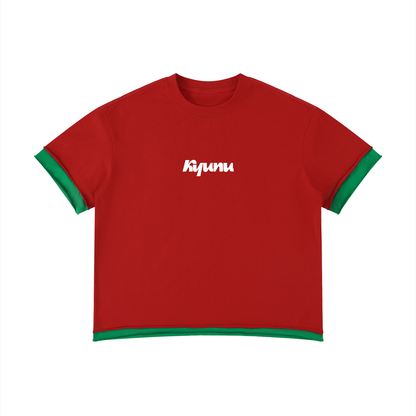 Team Noodle Unisex Boxy Color Block T-Shirt