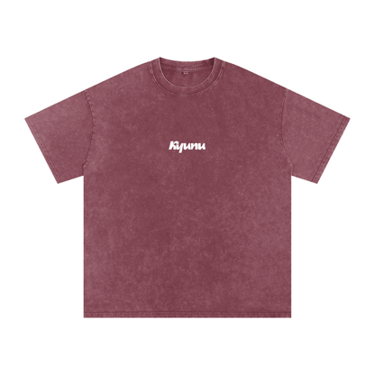Snow Washed Oversized Cotton T-Shirt