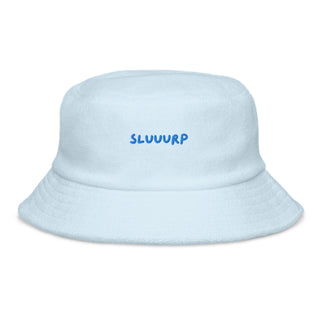 Unstructured terry cloth bucket hat